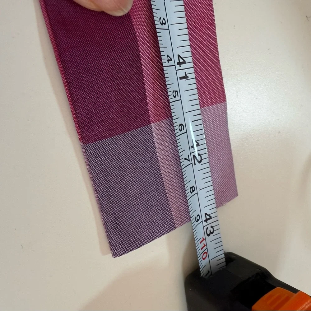 Vintage 1980’s magenta purple preppy plaid skinny Silk bow neck scarf Twilly